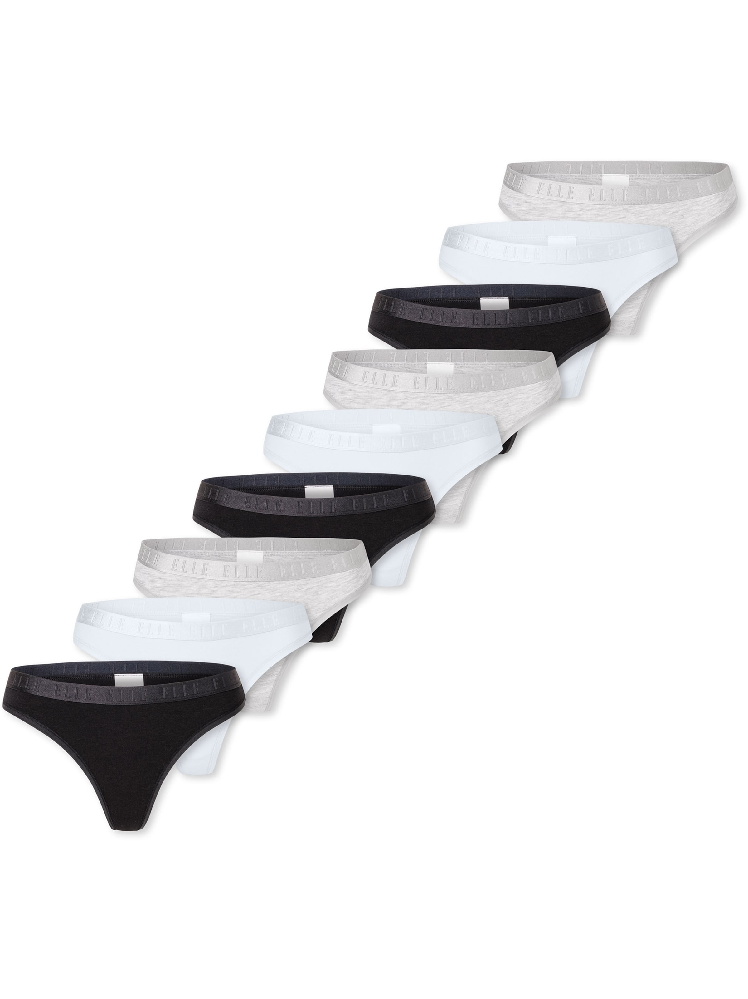 ELLE String ' Super Soft ' in Zwart: voorkant