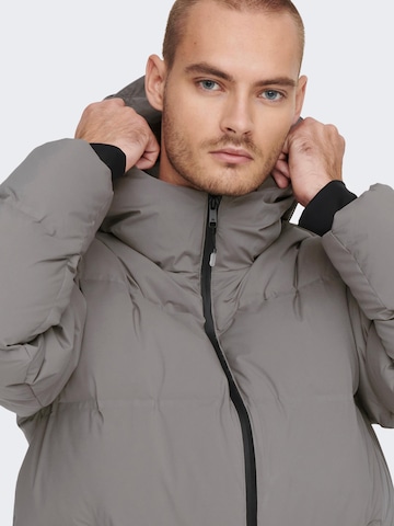 Only & Sons Winter Jacket 'Marshall' in Grey
