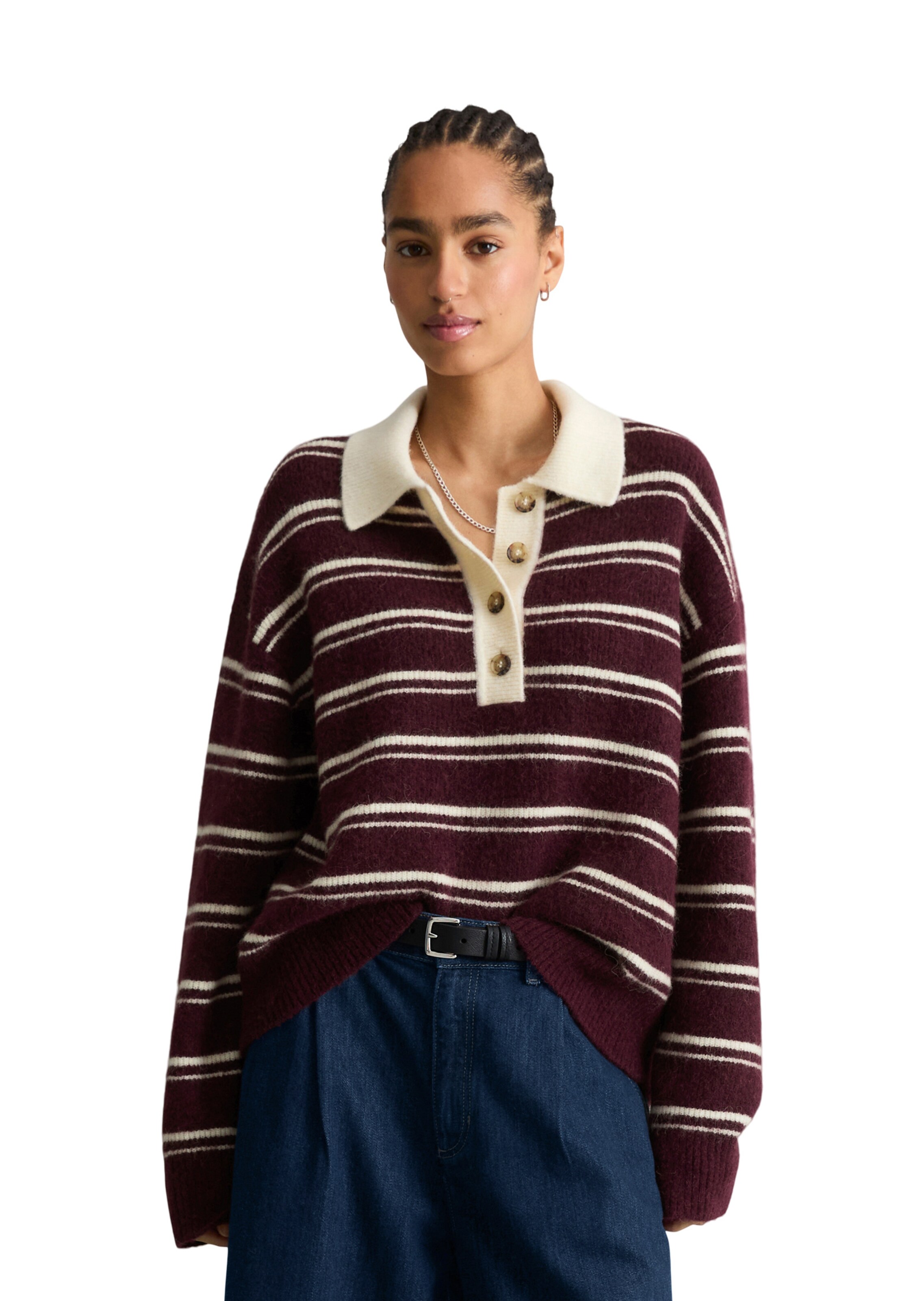 Marc O'Polo DENIM Pullover in Braun: Vorderseite