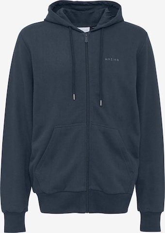 mazine Zip-Up Hoodie ' Burwood Zipper ' in Blue: front