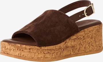 Sandales Tamaris en marron : devant