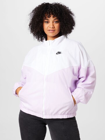 Nike Sportswear Спортно яке в бяло: отпред