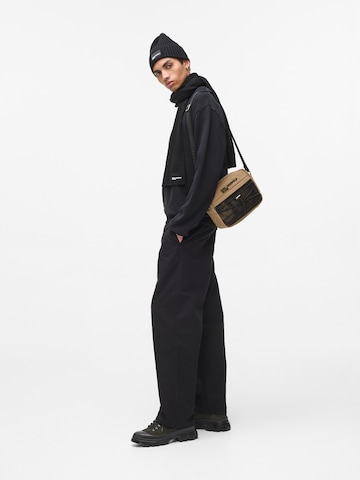 KARL LAGERFELD JEANS - Mala de ombro em bege: frente