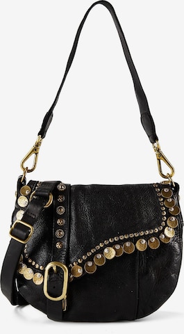 Borsa a spalla 'Gioachina' di Campomaggi in nero: frontale