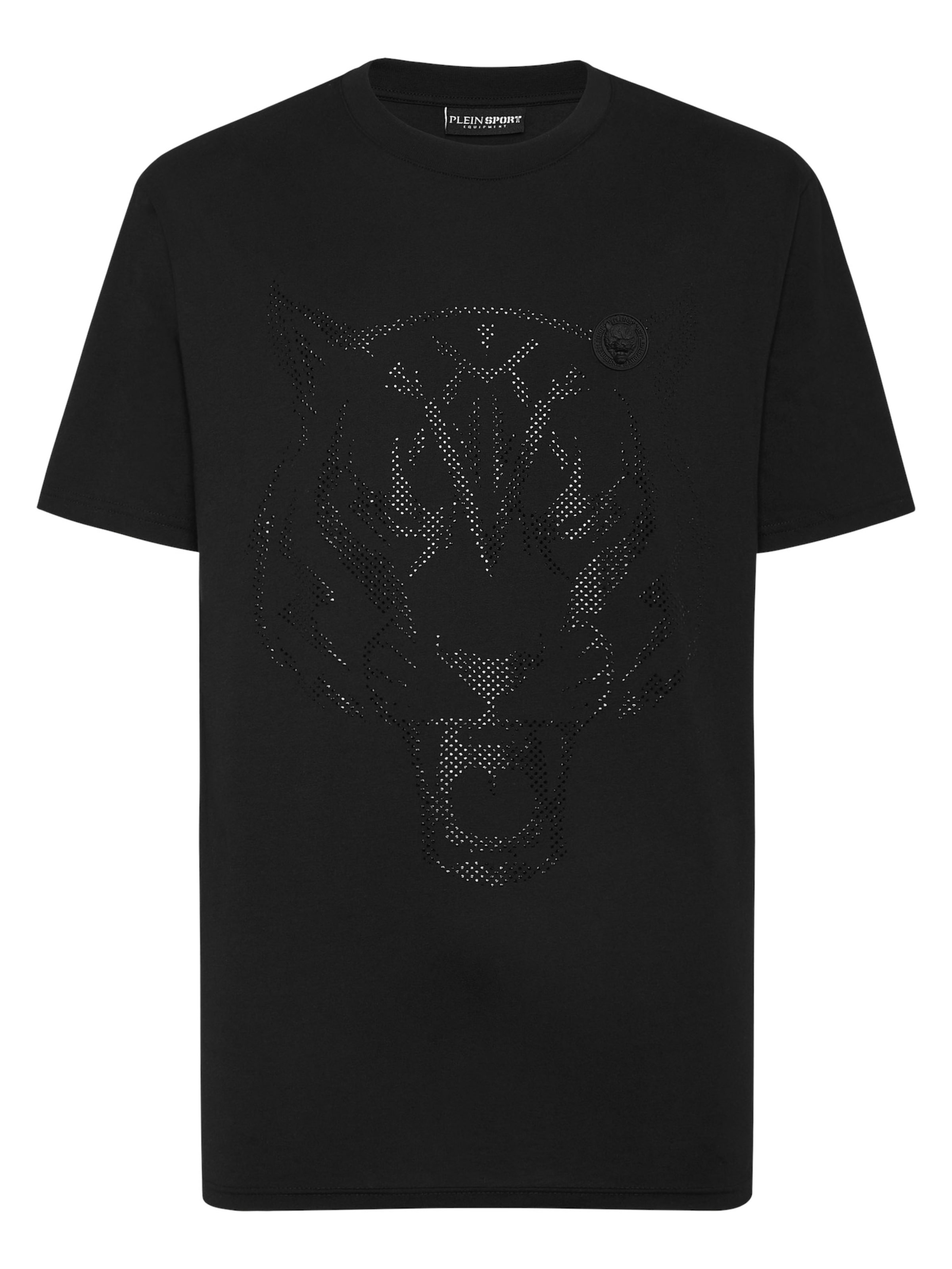 Maglietta 'Tiger' di Plein Sport in nero: frontale