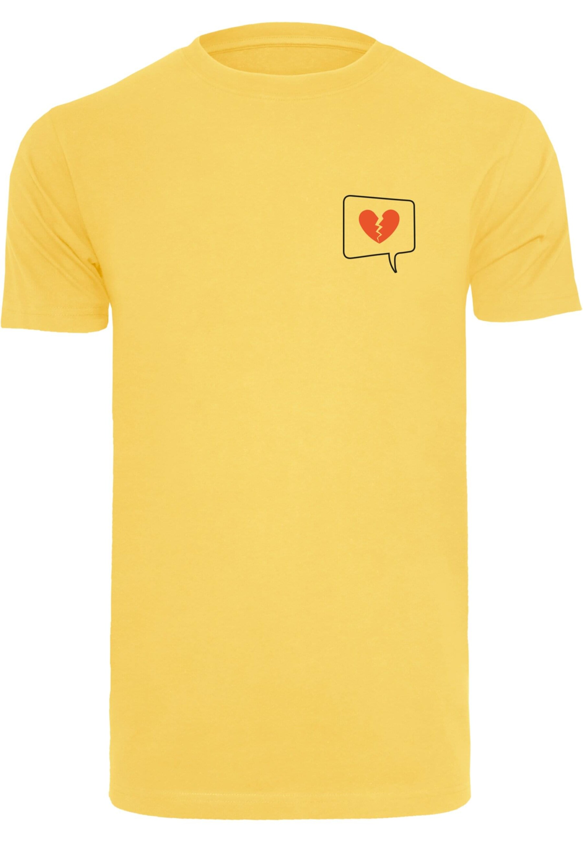 T-Shirt 'Heartbreak' Merchcode en jaune : devant