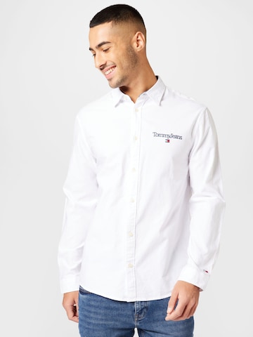 Tommy Jeans Regularny krój Koszula w kolorze biały: przód