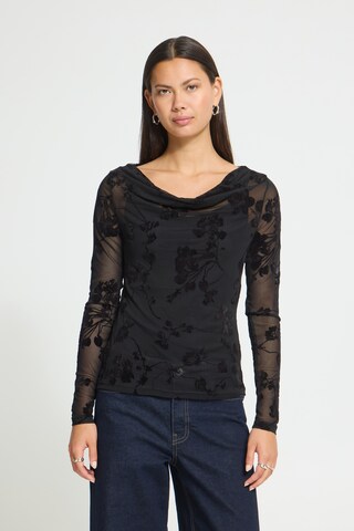 ICHI - Blusa 'IHKAINA' en negro: frente