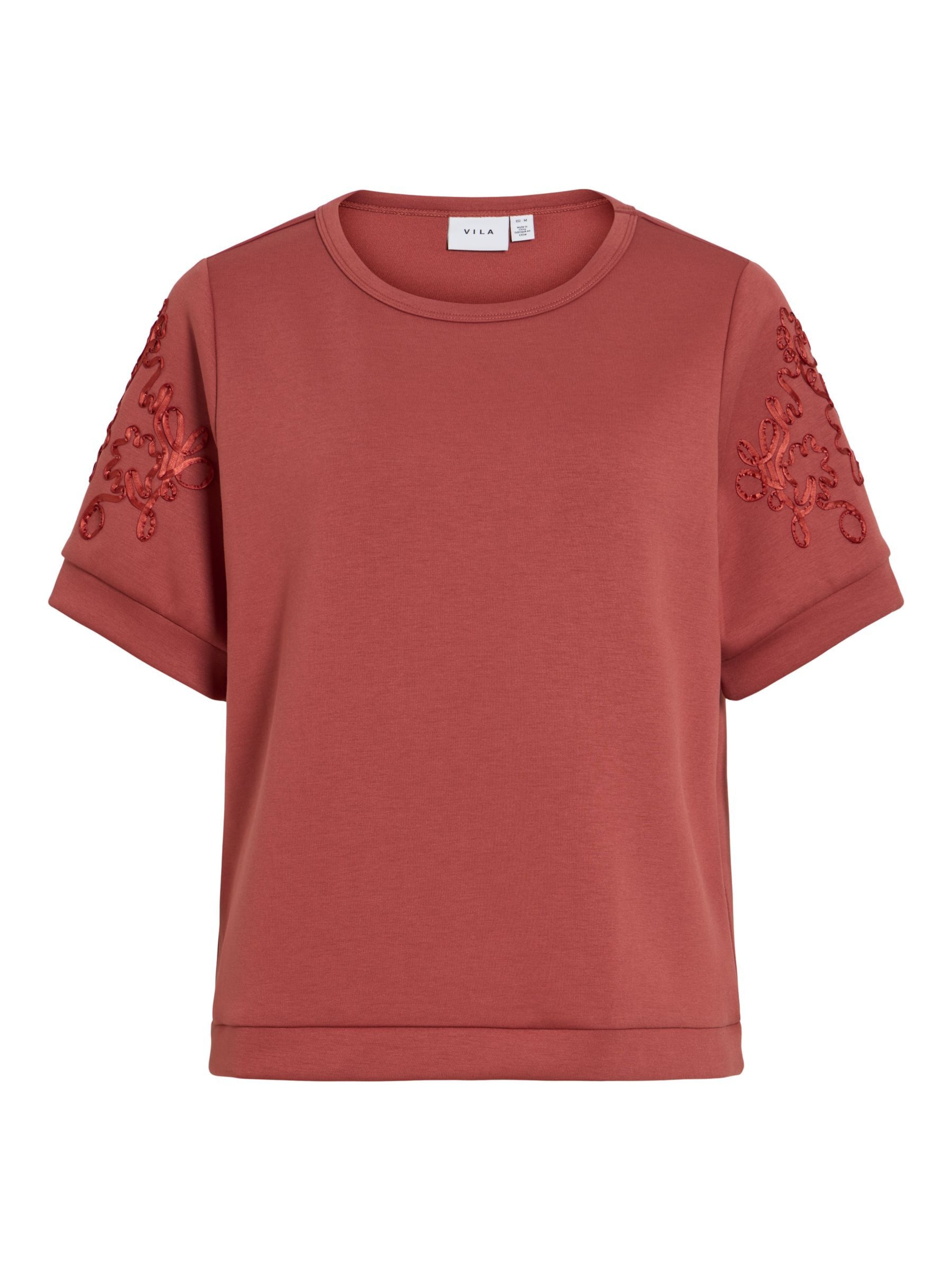 VILA Sweatshirt 'VISiffi' i rød: forside