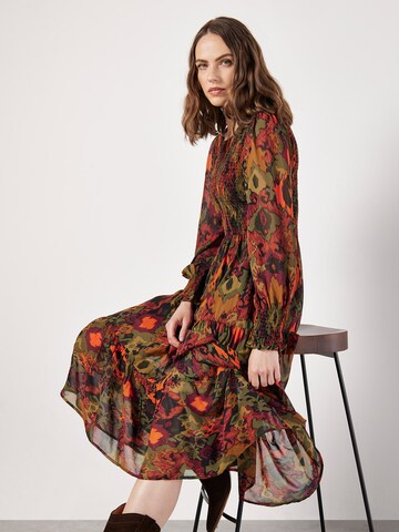Apricot Dress 'Ikat' in Green