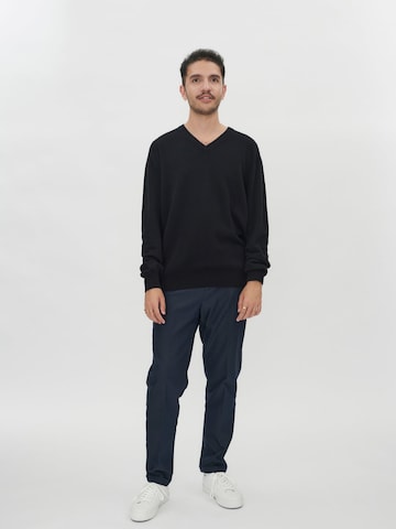 GOBI Cashmere Pullover 'Men's Essential Cashmere V-Neck Sweater'‌‌‌‌‌‌ in Schwarz