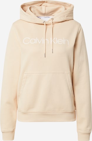 Bluză de molton de la Calvin Klein pe bej: față