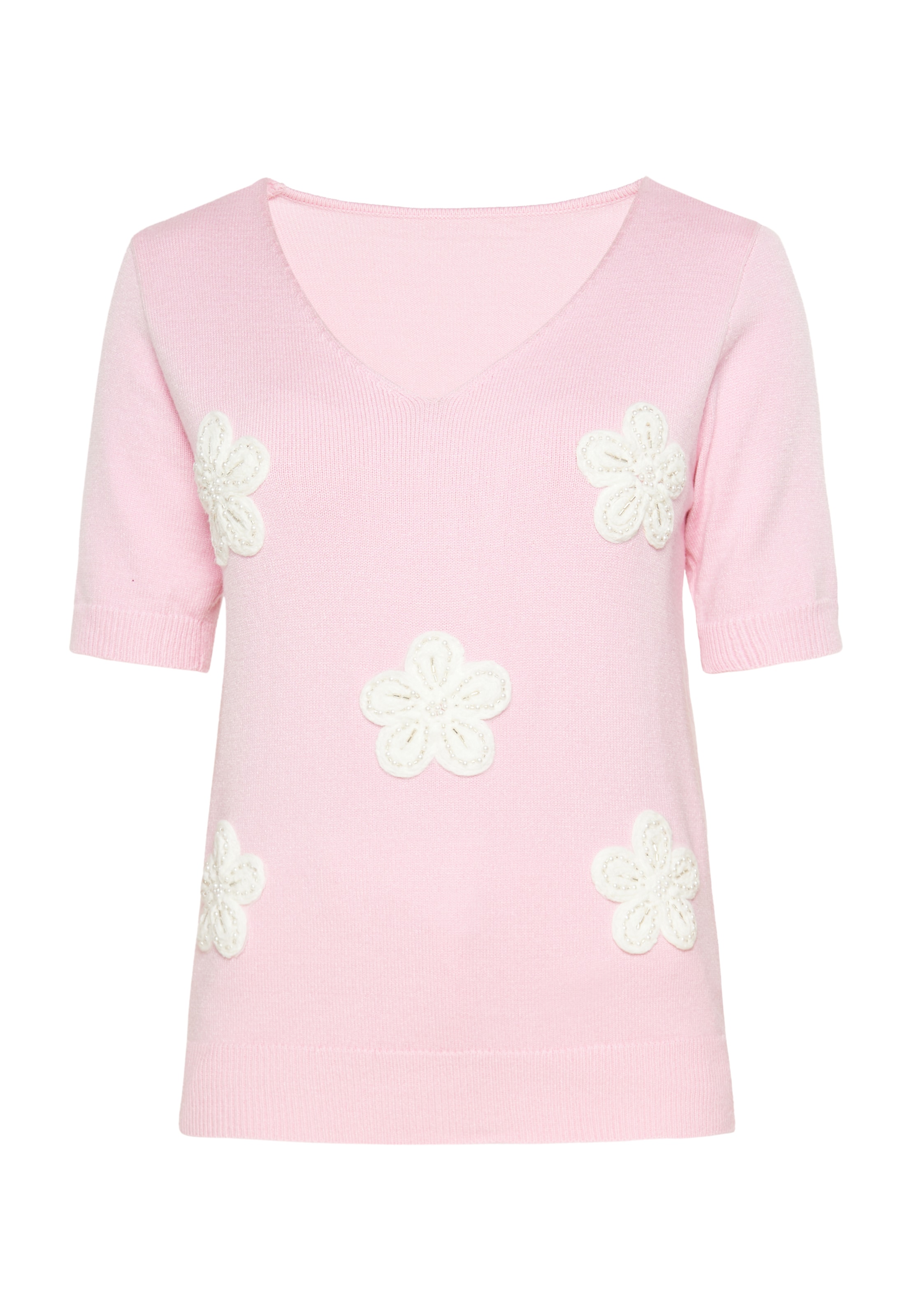 Gaya Pullover 'Festival' i lyserød / hvid, Produktvisning