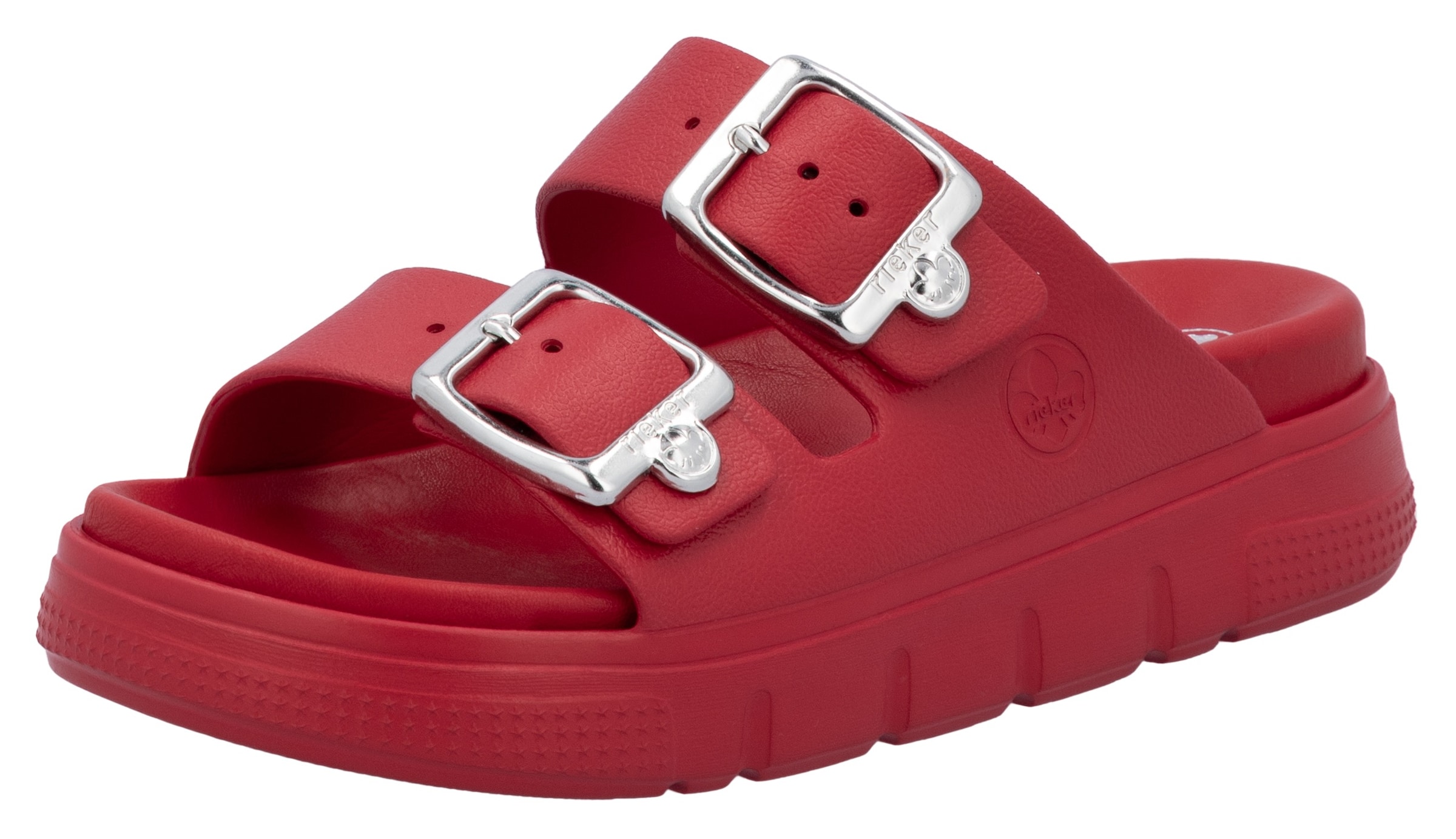 Rieker Pantolette in Rot: Vorderseite