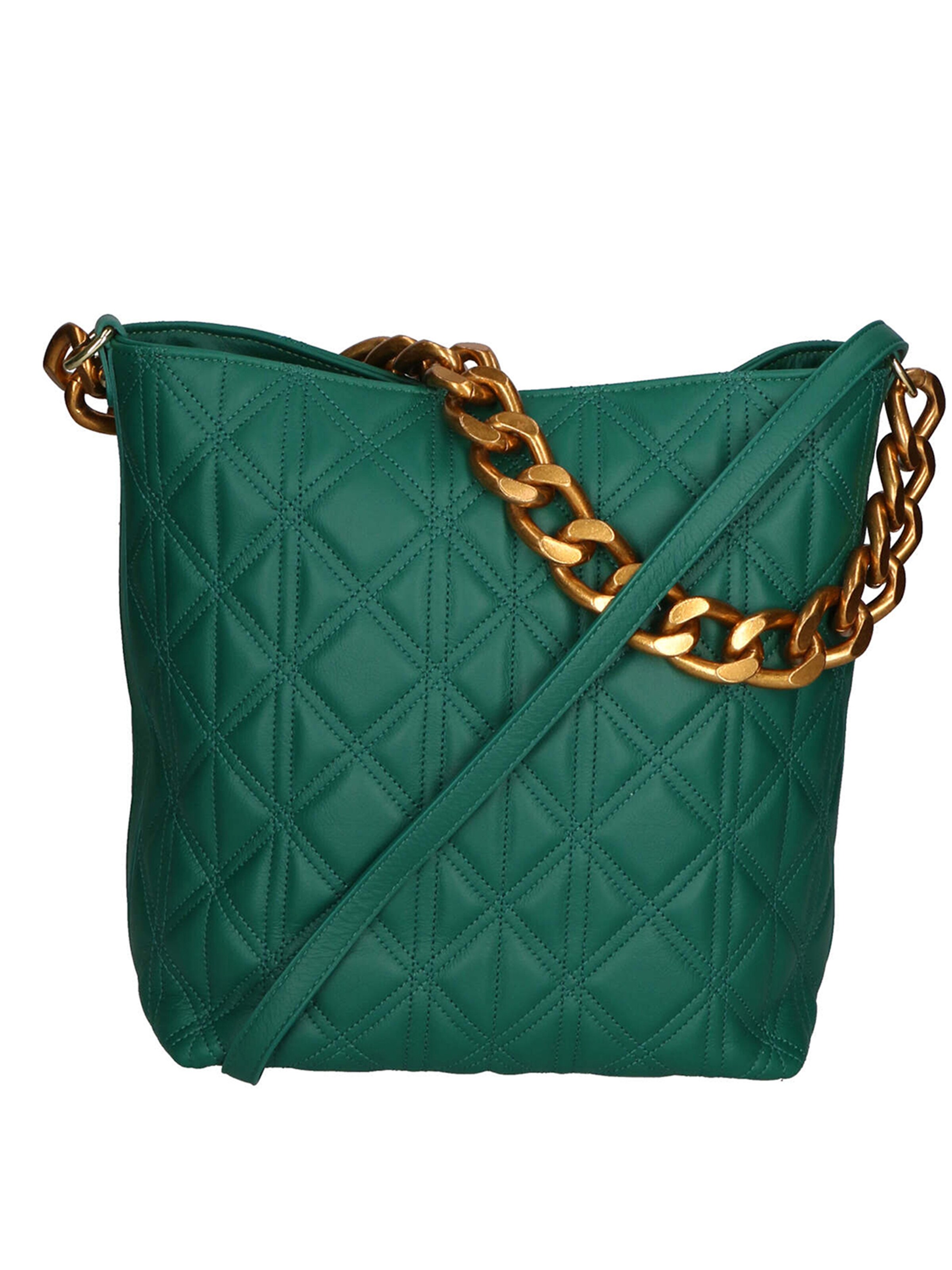 Borsa a spalla di Gave Lux in verde: frontale