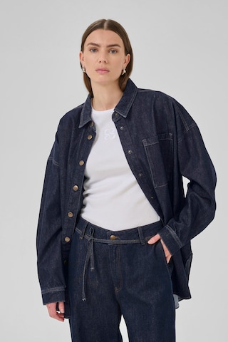 Chemisier 'Malo' My Essential Wardrobe en bleu : devant