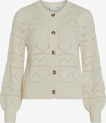 VILA Gebreid vest in Beige: voorkant