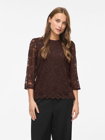 VILA Shirt in Bruin: voorkant