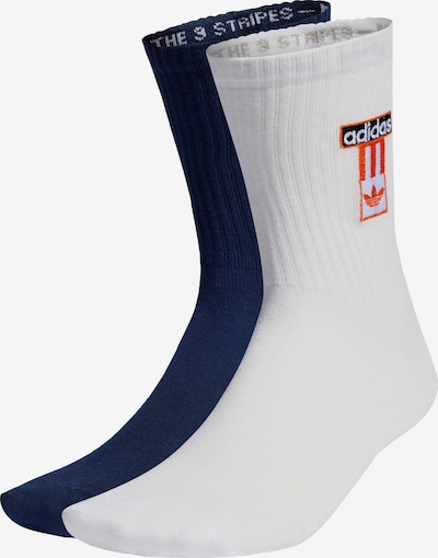 ADIDAS ORIGINALS Chaussettes 'Adibreak' en bleu foncé / corail / blanc, Vue avec produit