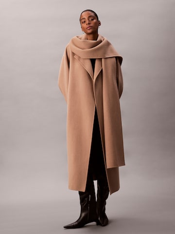 Calvin Klein Between-seasons coat in Beige: front