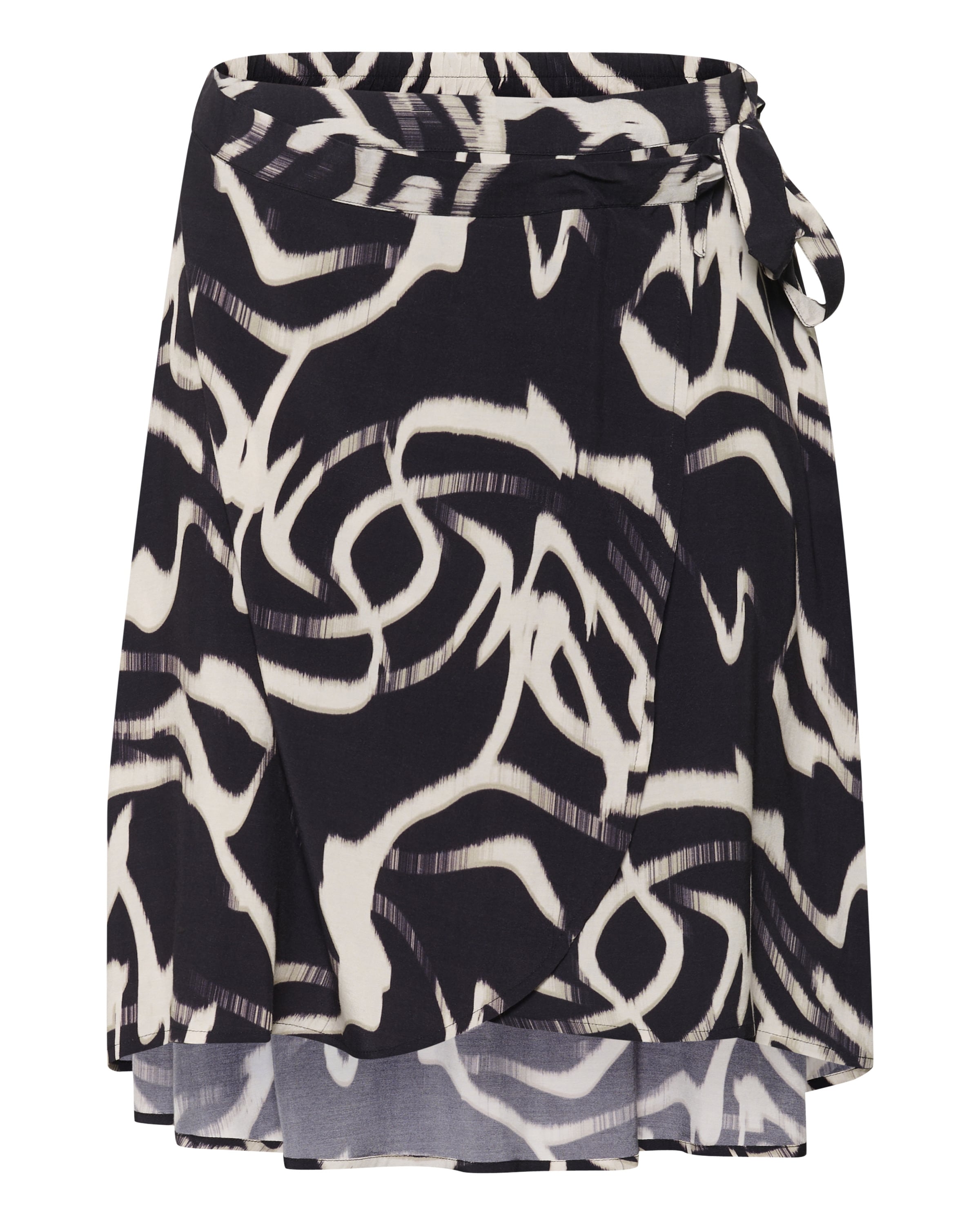 KAFFE CURVE Rok 'maren' in Zwart: voorkant