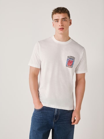 T-Shirt Next en blanc : devant
