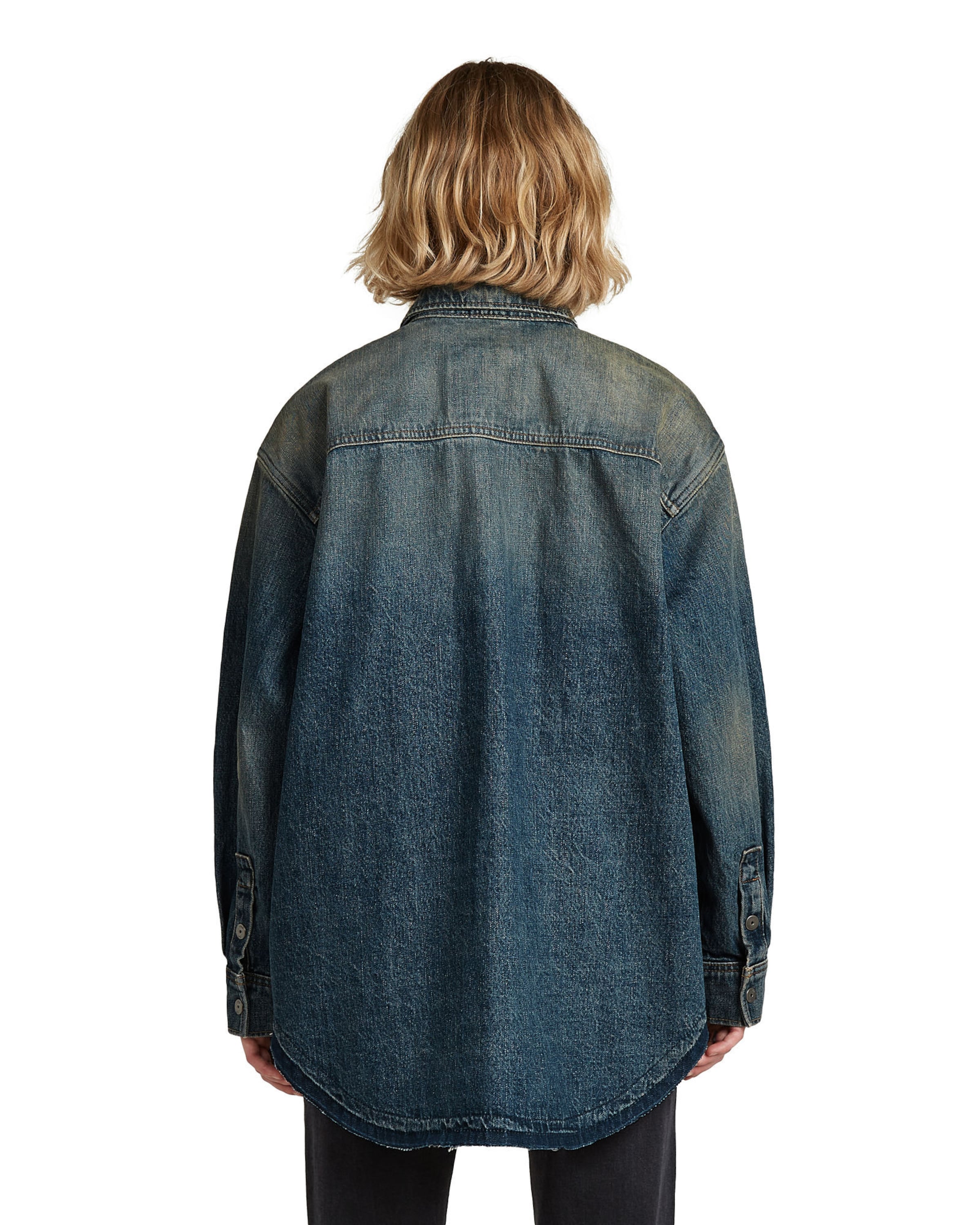 G-STAR Tussenparka 'Hybrid Overshirt' in Blauw