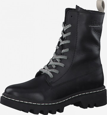 s.Oliver Lace-up bootie in Black: front
