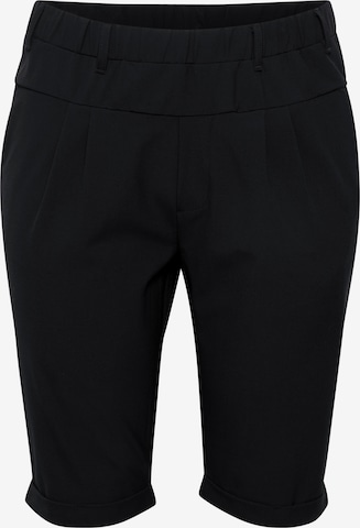 KAFFE CURVE Pleat-Front Pants 'jia' in Black: front