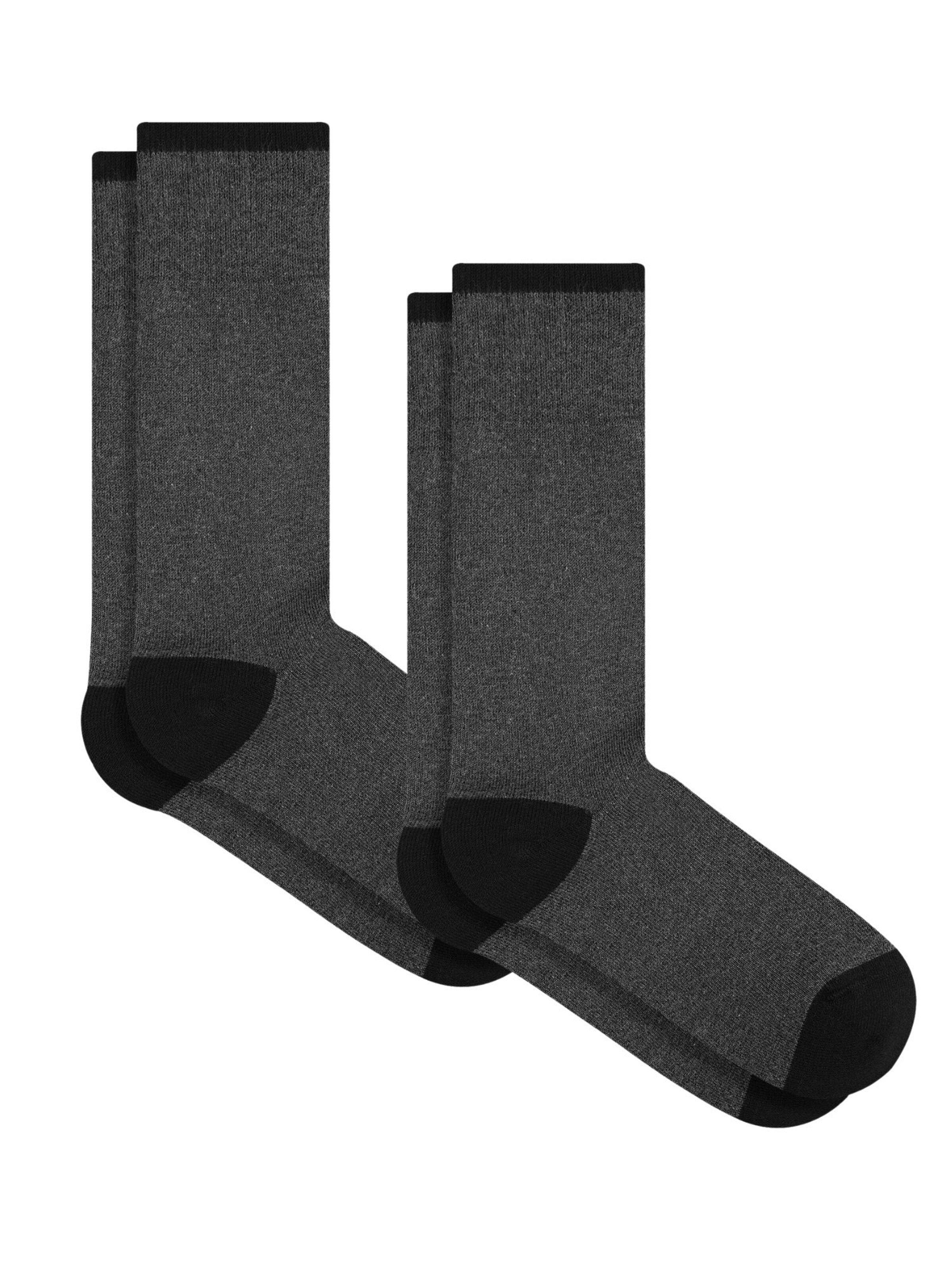 Albero Natur Socken 'Bio-Baumwoll-Frotteesocken Unisex – 2er Pack'‌‌‌‌‌‌‌‌‌‌ in Grau: Vorderseite