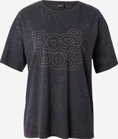 BOSS T-Shirt 'C_Eband_1' in schwarz / silber, Produktansicht