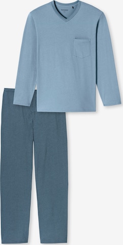 SCHIESSER - Pijama largo ' Comfort Essentials ' en azul: frente