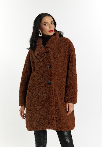 Manteau d’hiver faina en marron : devant