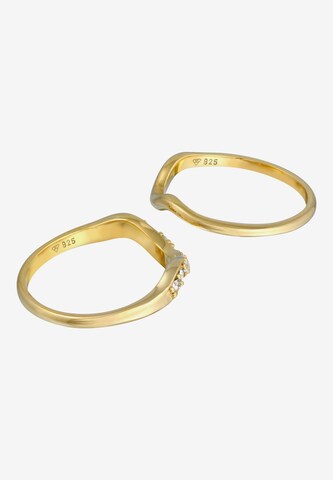 ELLI Ring Kristall Ring, Ring Set in Gold