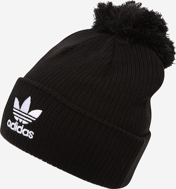 juoda ADIDAS ORIGINALS Megzta kepurė: priekis