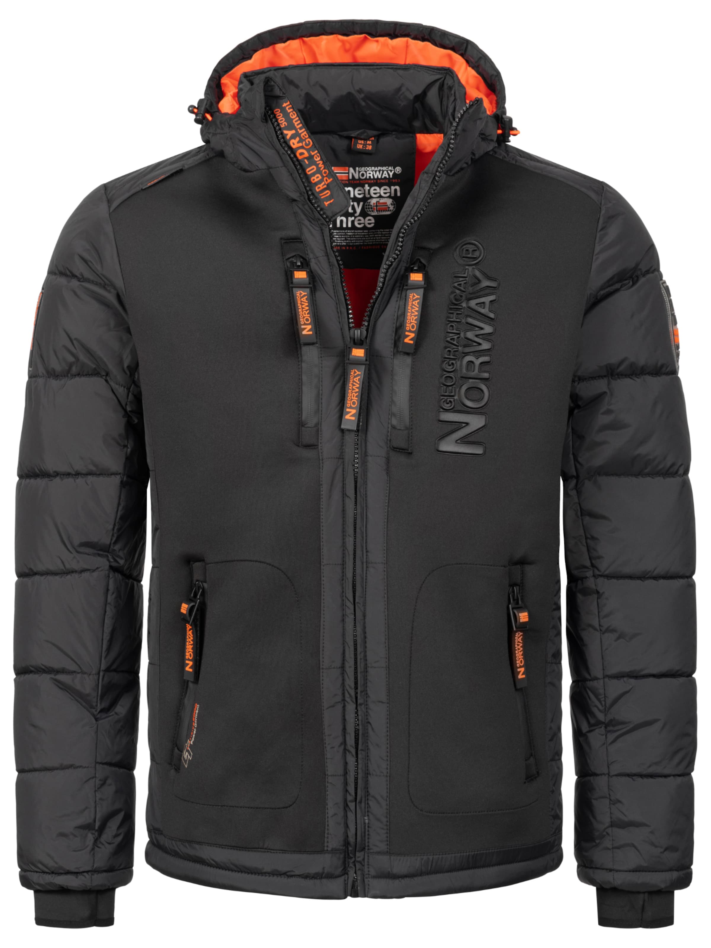 GEOGRAPHICAL NORWAY Winterjas in Zwart: voorkant