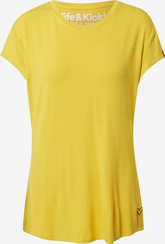 Alife and Kickin T-shirt 'MimmyAK' i gul: framsida