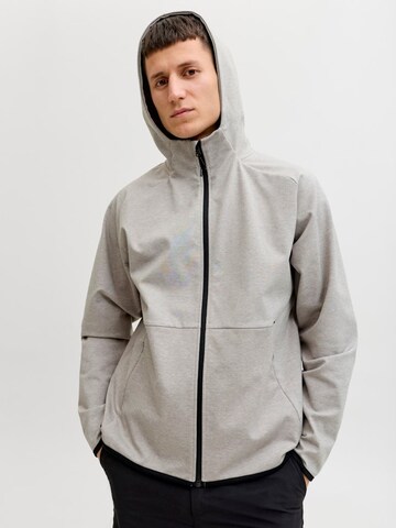 JACK & JONES Sweatvest 'Base' in Grijs: voorkant