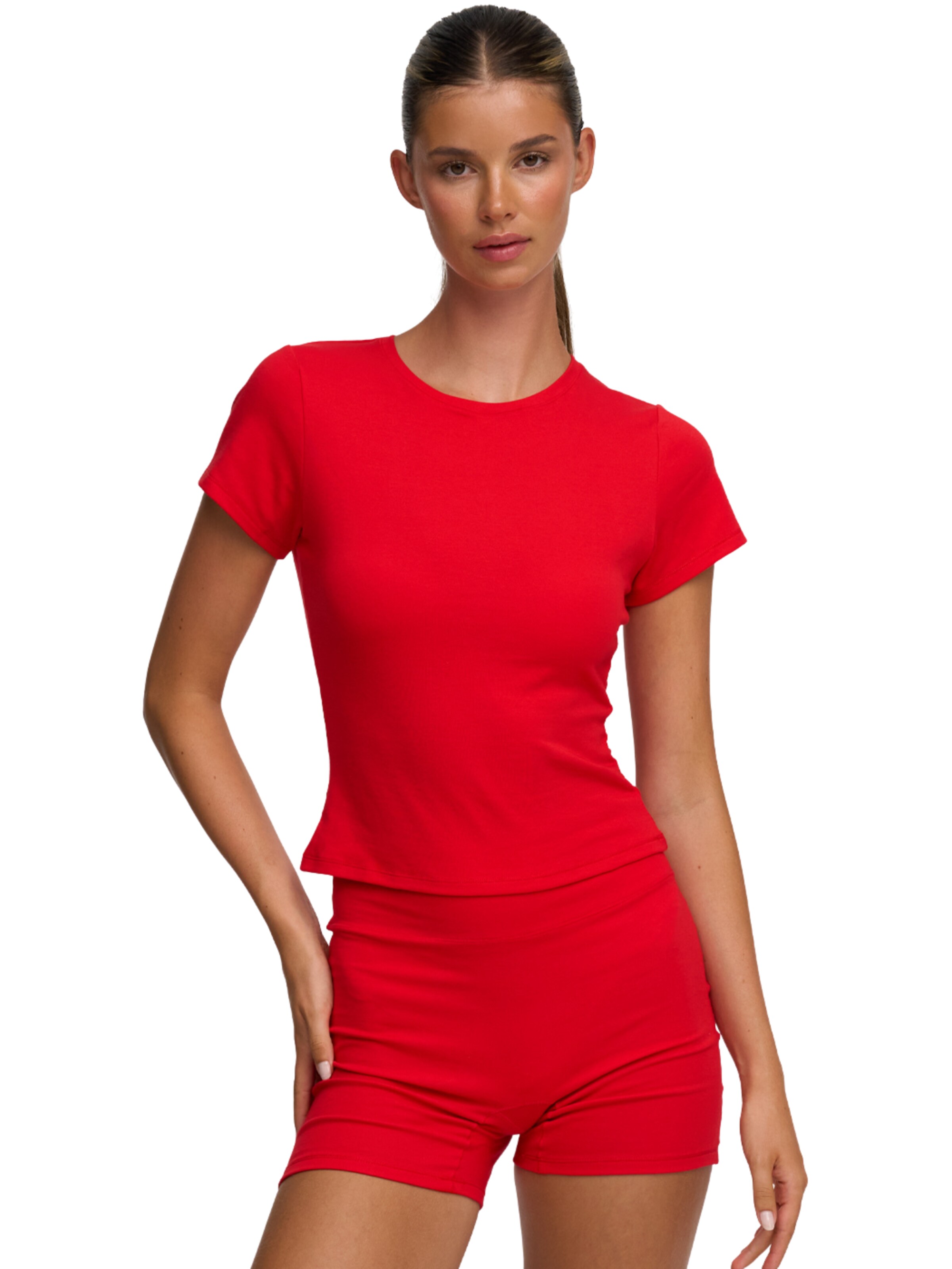 cfab (formerly creamy fabrics) Shirt 'Cotton T-Shirt'‌ in Rot