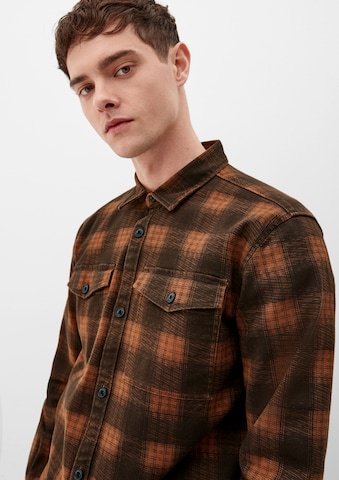 QS Regular fit Button Up Shirt in Brown