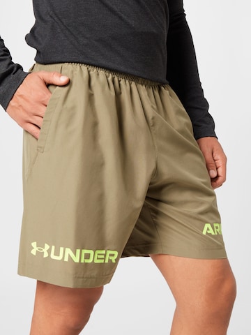 UNDER ARMOUR Normální Sportovní kalhoty – zelená