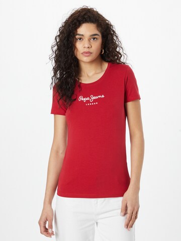 Pepe Jeans - Camiseta 'NEW VIRGINIA' en rojo: frente