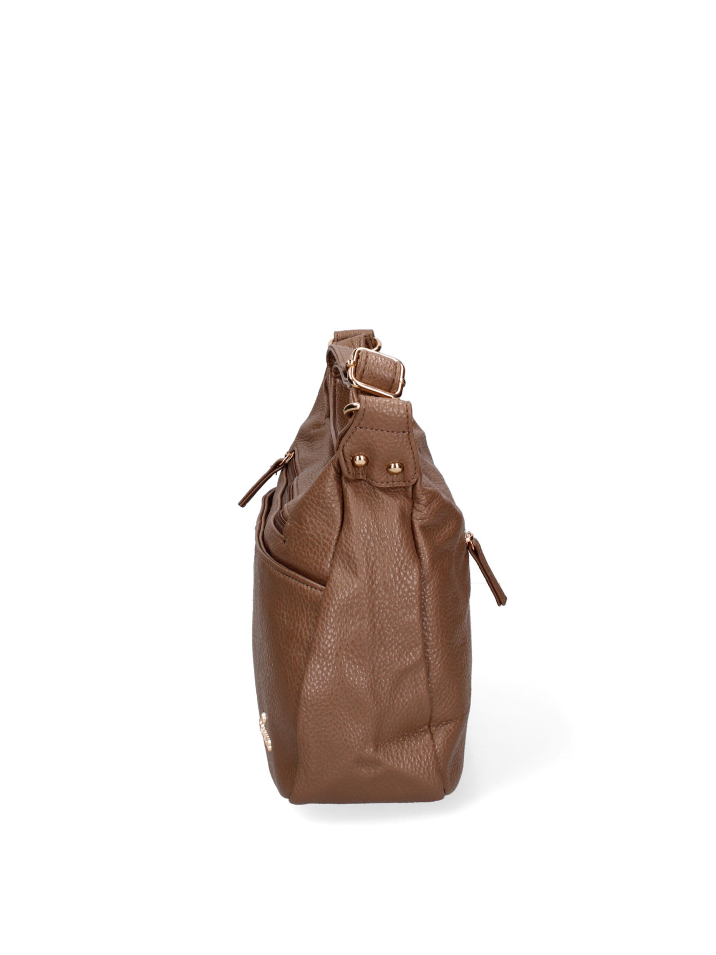 Borsa a spalla 'Borsa a Tracolla Donna Ecopelle con Zip e Tasche Multiple - B Cavalli' di B. Cavalli in grigio