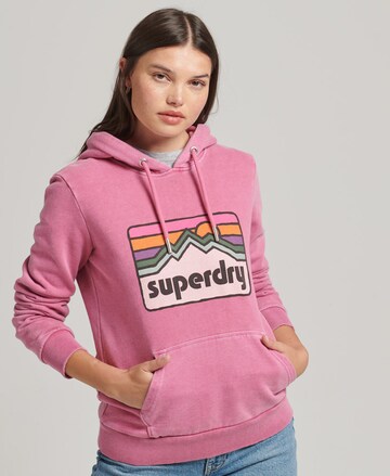 Superdry Суичър 'Terrain' в розово: отпред