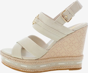 U.S. POLO ASSN. Sandale in Beige: Vorderseite