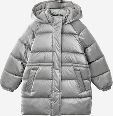 MANGO KIDS Pitkä takki 'Marisa' värissä hopea: etupuoli