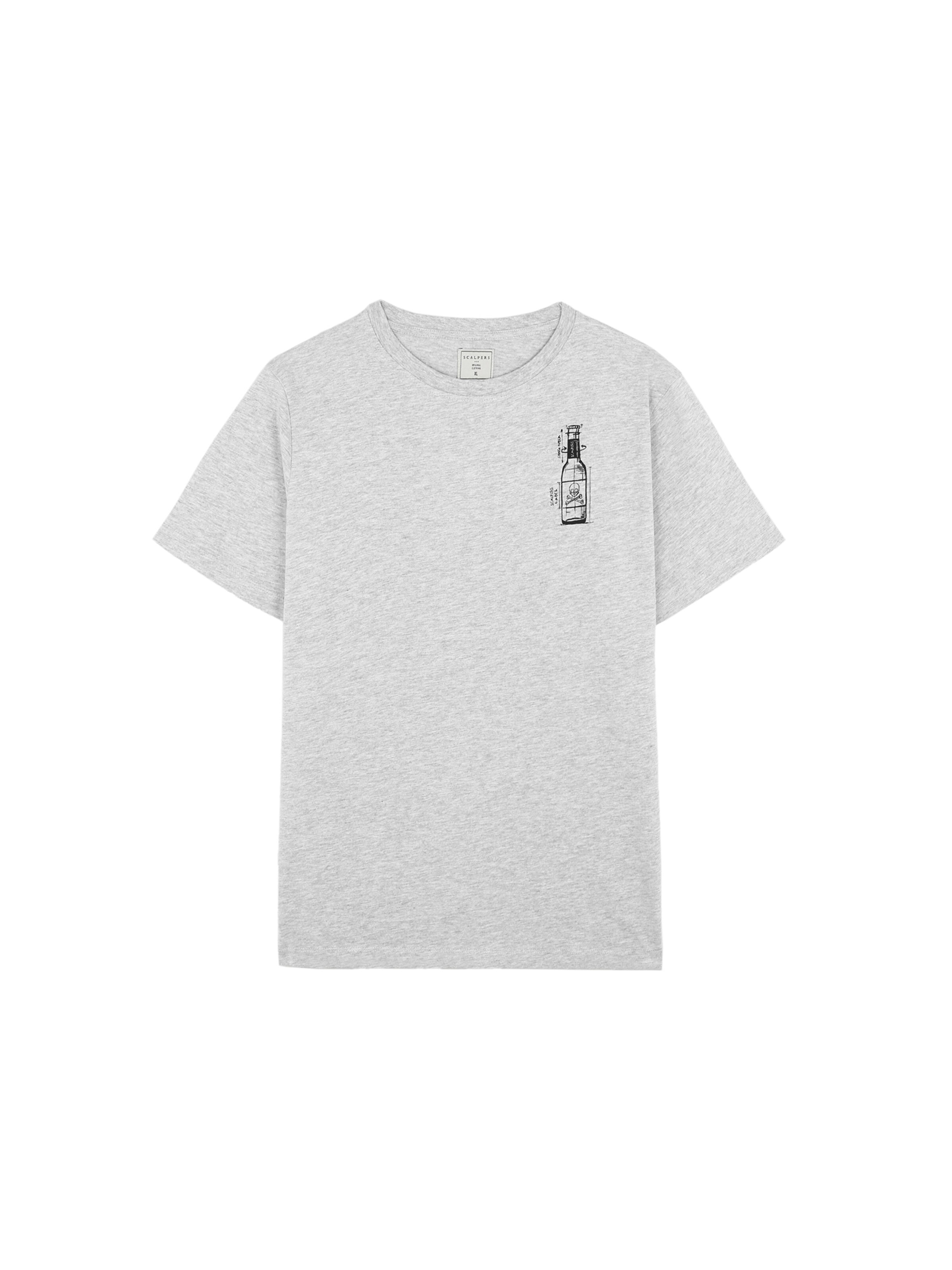 Männer Shirts Scalpers T-Shirt in Graumeliert - SC59839