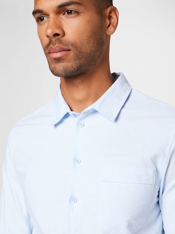 ABOUT YOU Button Up Shirt 'Miguel' in Blue