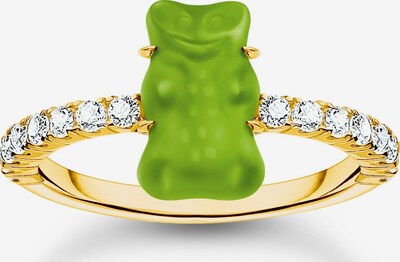 Thomas Sabo Ring ' Goldbär' in gold / grün, Produktansicht