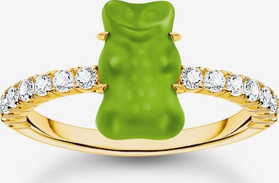 Thomas Sabo Ring ' Goldbär' in Gold / Green, Item view